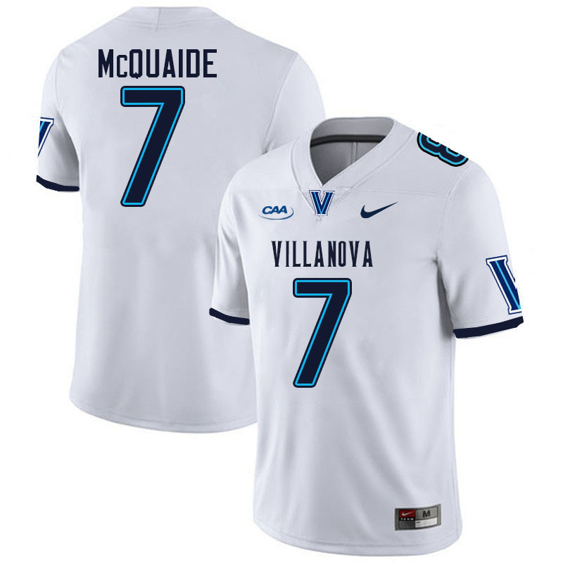 Villanova Wildcats #7 Pat McQuaide College Football Jerseys Stitched-White